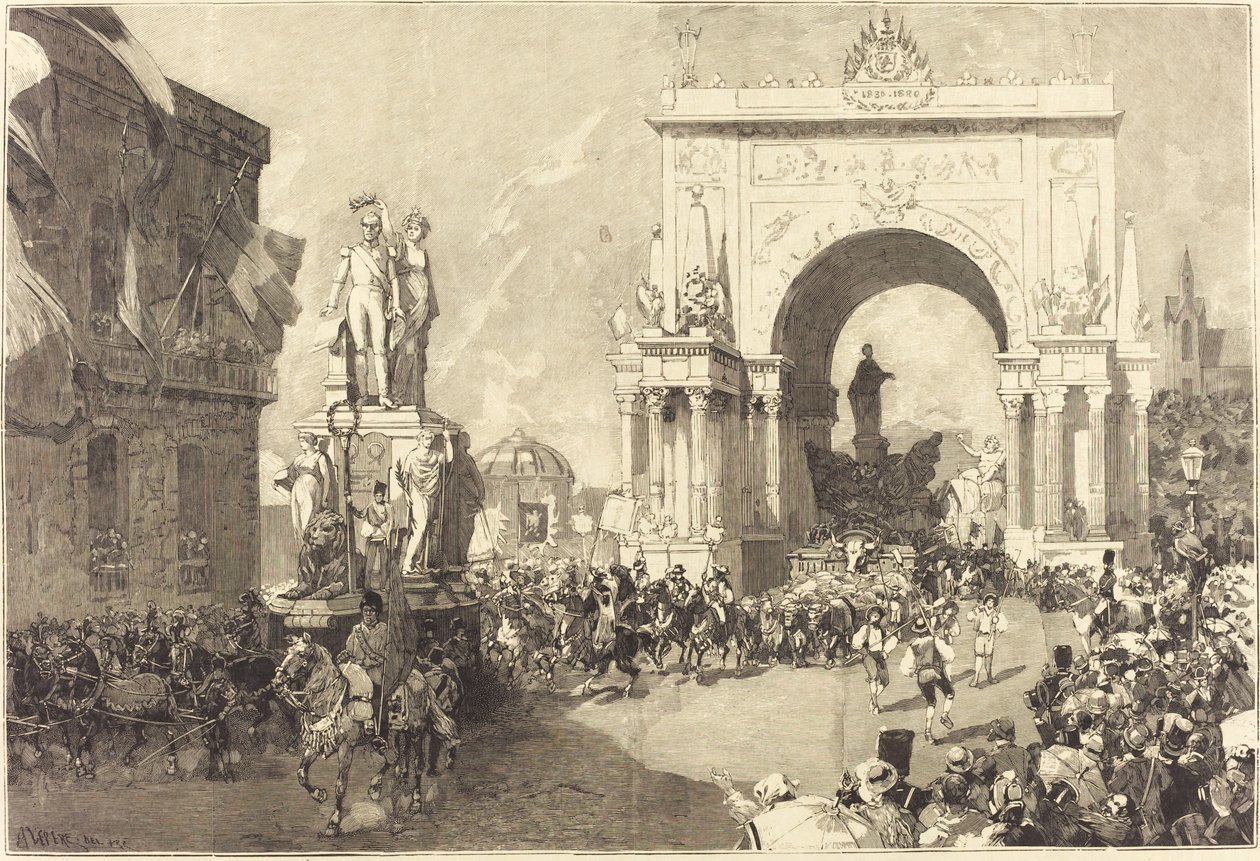 Oslavy jubilea v Bruselu od Auguste Lepere