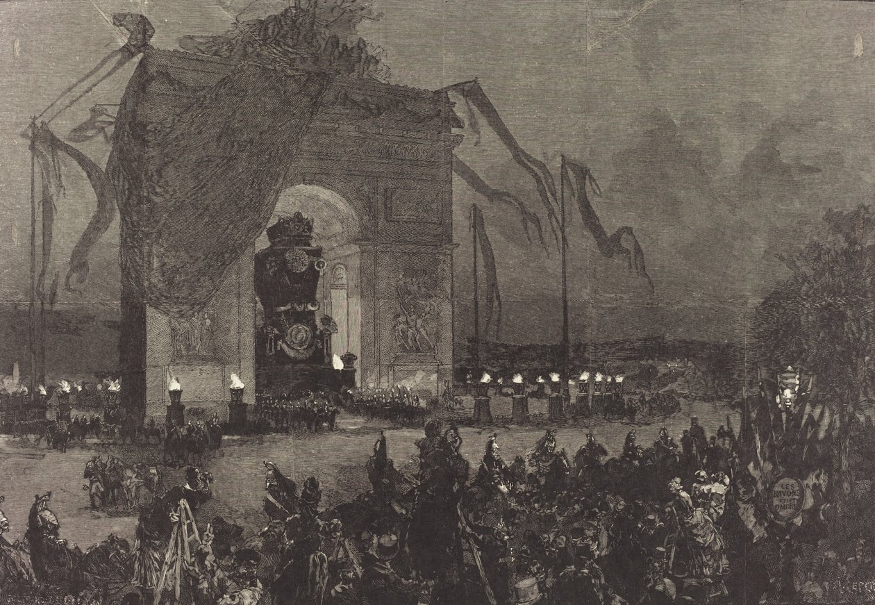Pohřeb Victora Huga. Bdění, 1885. od Auguste Lepere