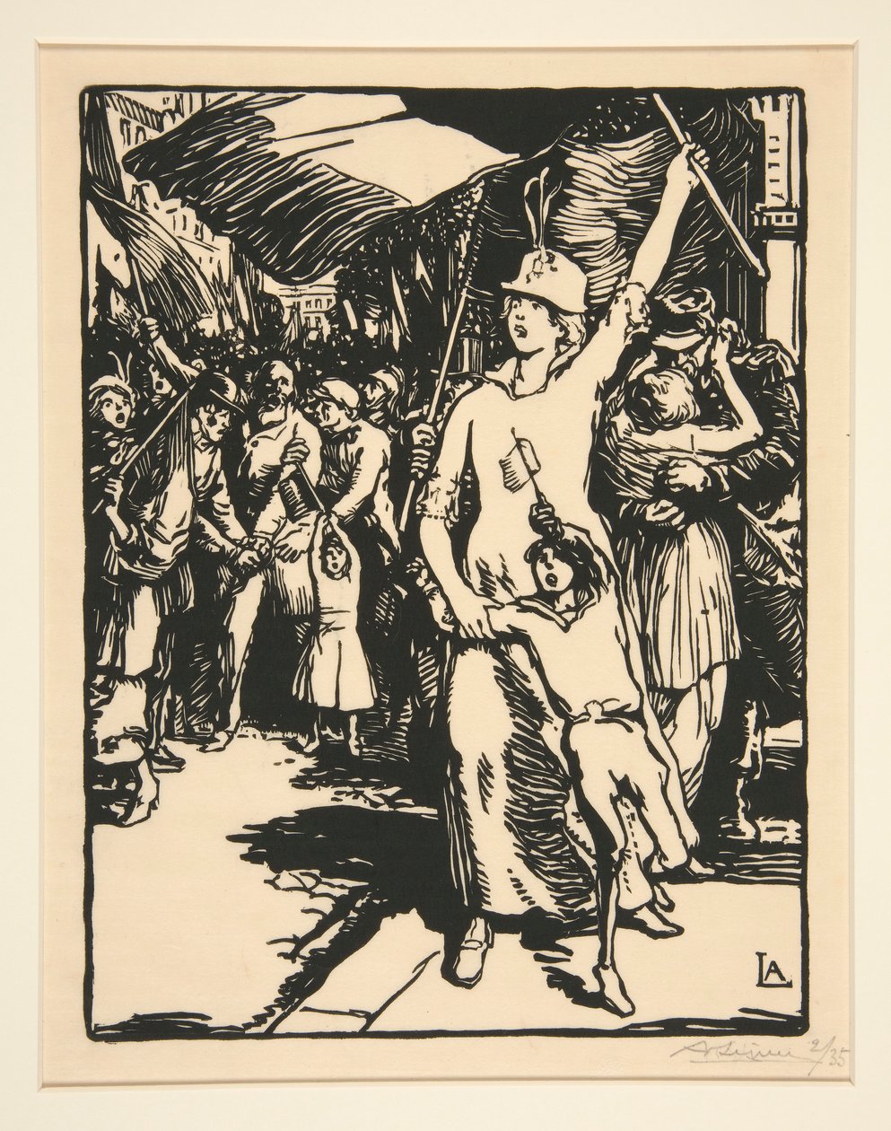 Válka je vyhlášena, z La Guerre de 1914, první série, č. 8 od Auguste Lepere