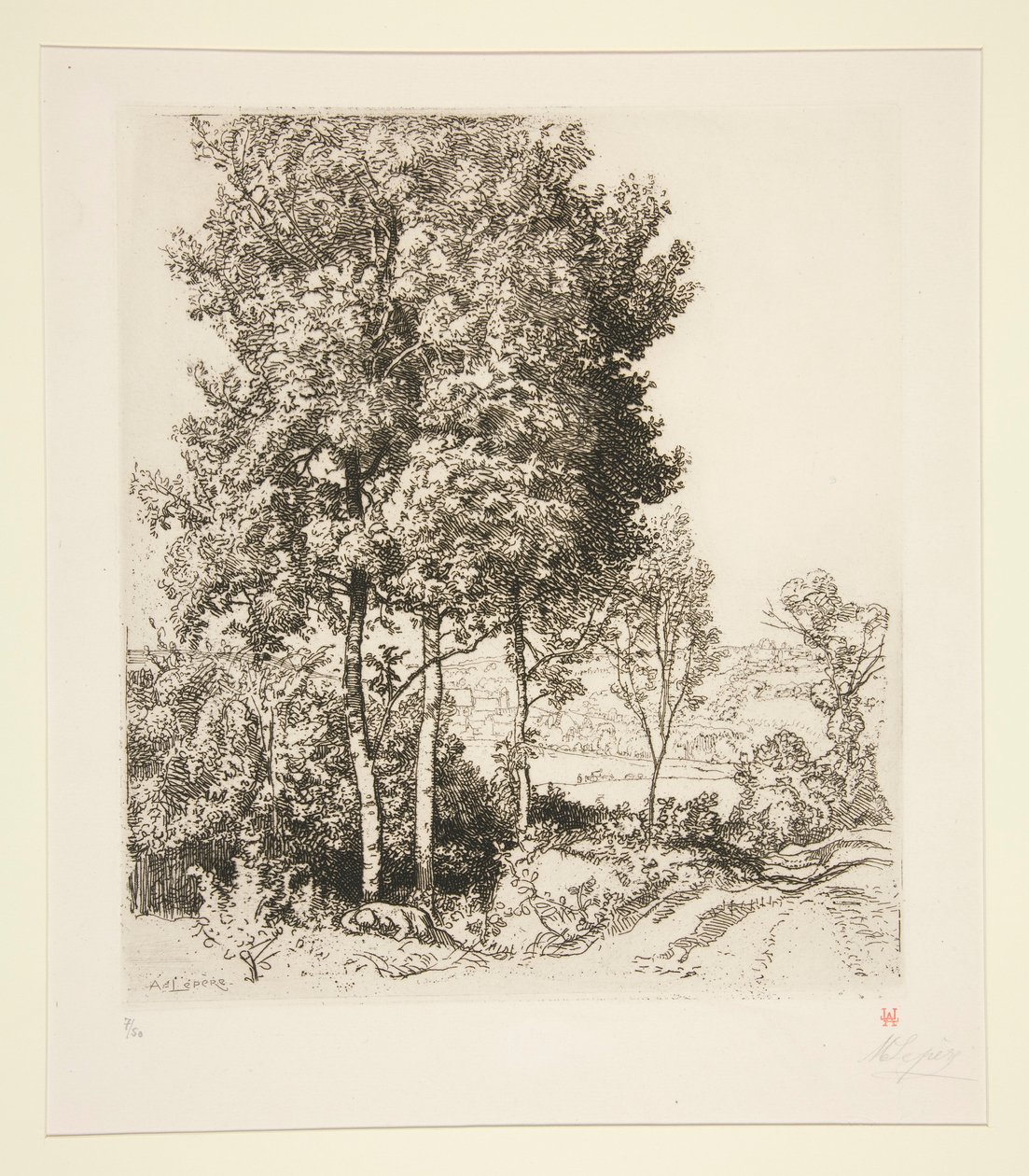 Údolí Petit Morin poblíž Verdelot (Seine-et-Marne) (Malé údolí Morin poblíž Verdelot [Seine-et-Marne]) od Auguste Lepere