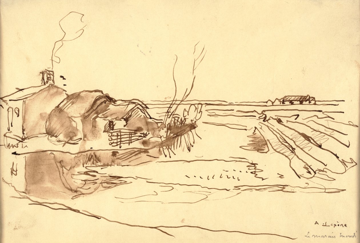 Krajina (inkoust na papíře) od Auguste Lepere