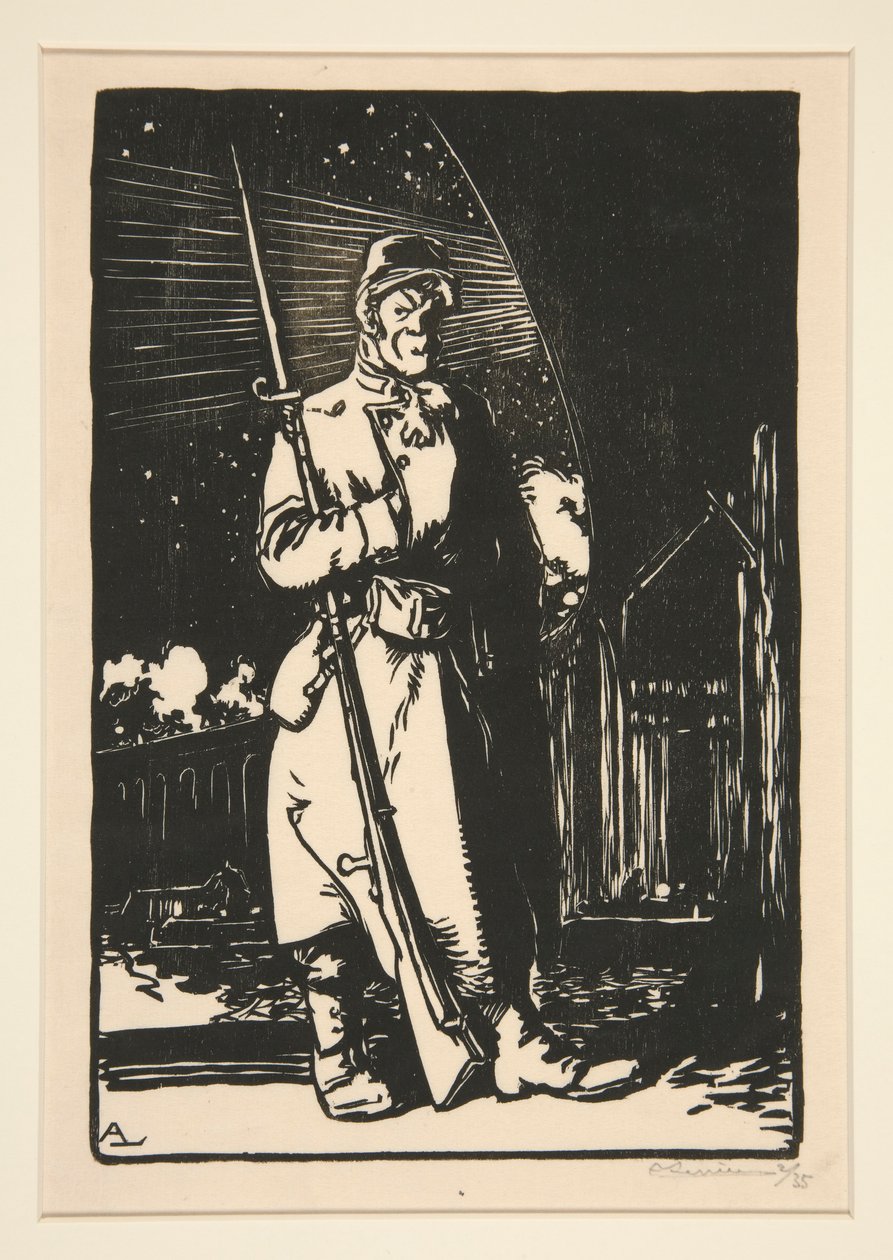 Le G. V. C. (Strážci komunikačních kanálů), z The War of 1914, první série, no. 9 od Auguste Lepere