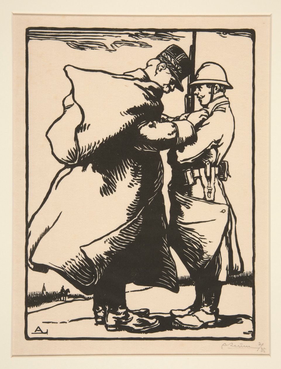 Le G?n?ral Joffre d?core (General Joffre Decorates), z La Guerre de 1914, první série, no. 12 od Auguste Lepere
