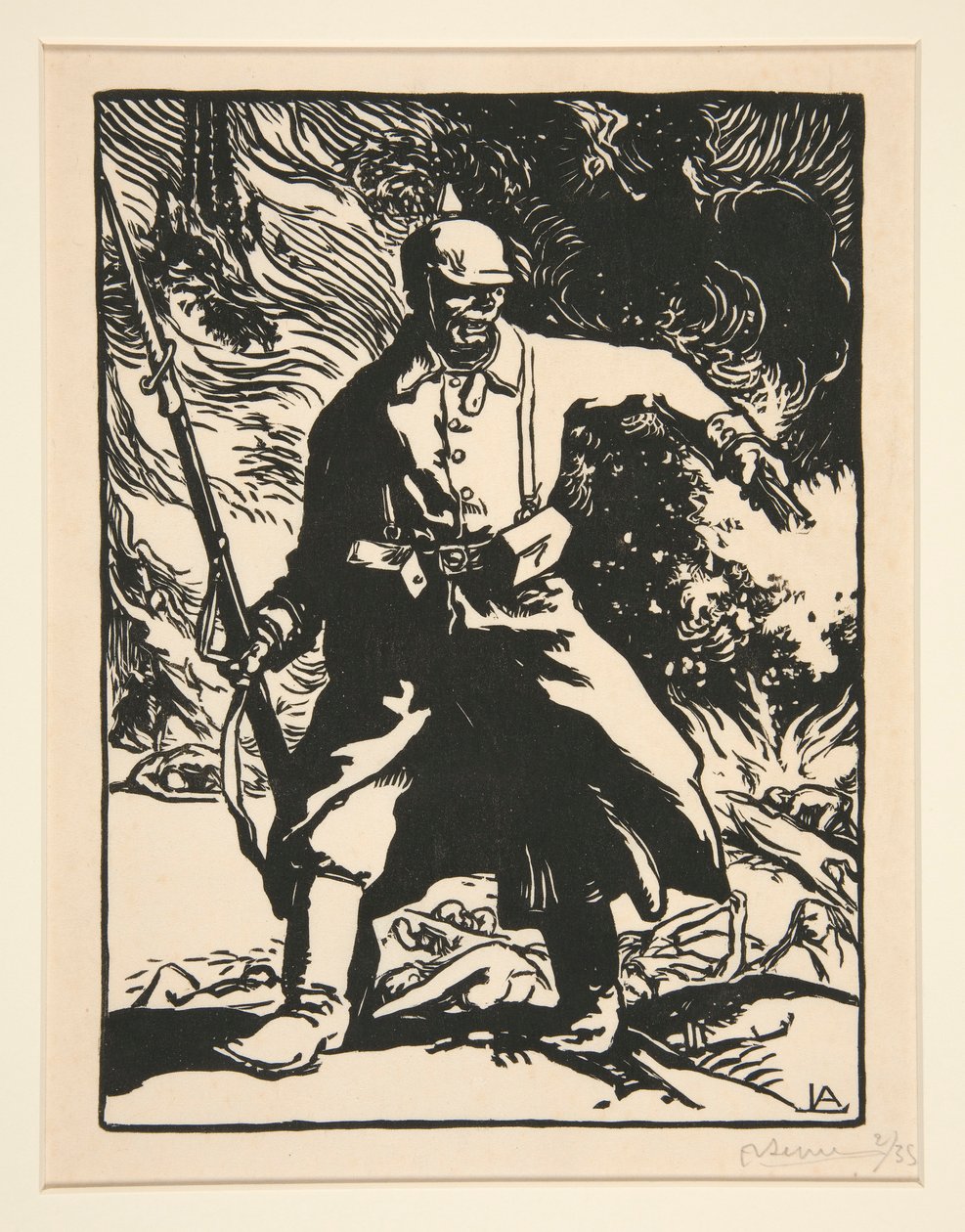 Pruský voják, z války 1914, první série, no. 10 od Auguste Lepere