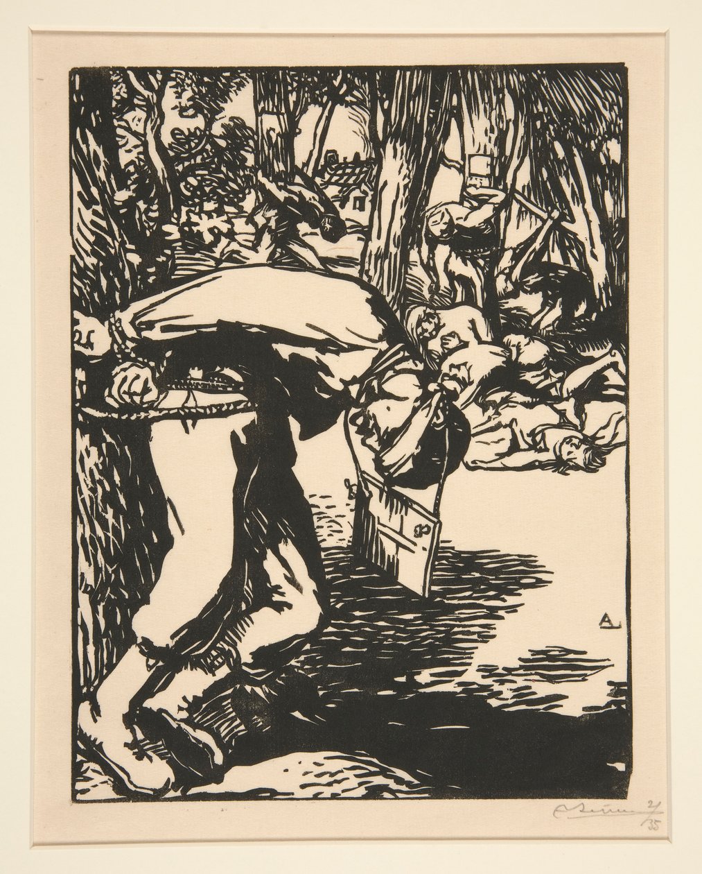 The Francs-Tireurs (Sharpshooters), z The War of 1914, první série, no. 11 od Auguste Lepere