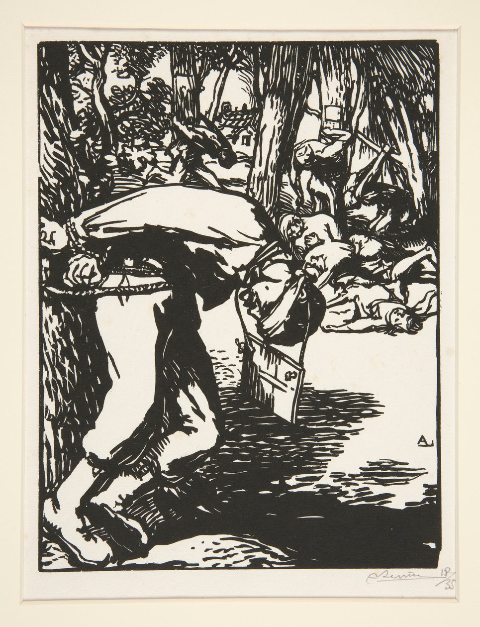 The Francs-Tireurs (Sharpshooters), z The War of 1914, první série, no. 11 od Auguste Lepere