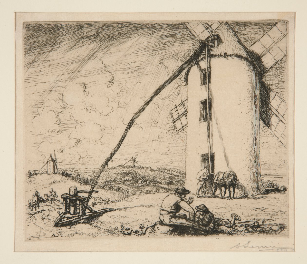 Větrný mlýn Chapelles (Vendee) od Auguste Lepere