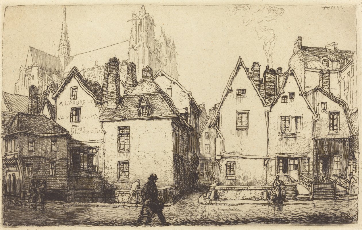Staré domy v Amiens Staré domy v Amiens, 1907. od Auguste Lepere