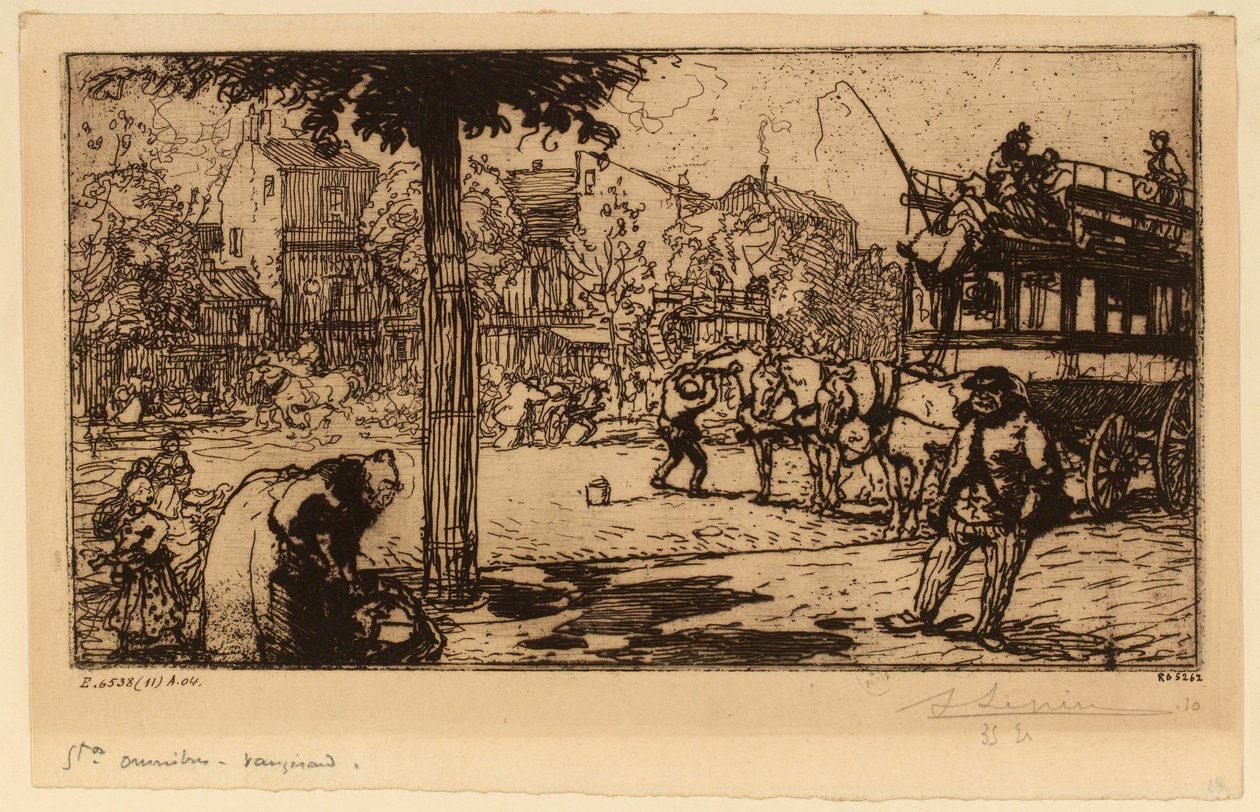 Omnibusové nádraží ve Vaugirardu od Auguste Lepere