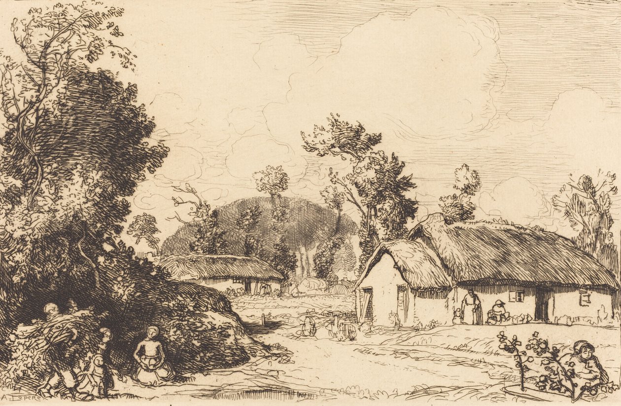 Zábava odpočinku, Vendee Odpočinková hra, Vendee. od Auguste Lepere