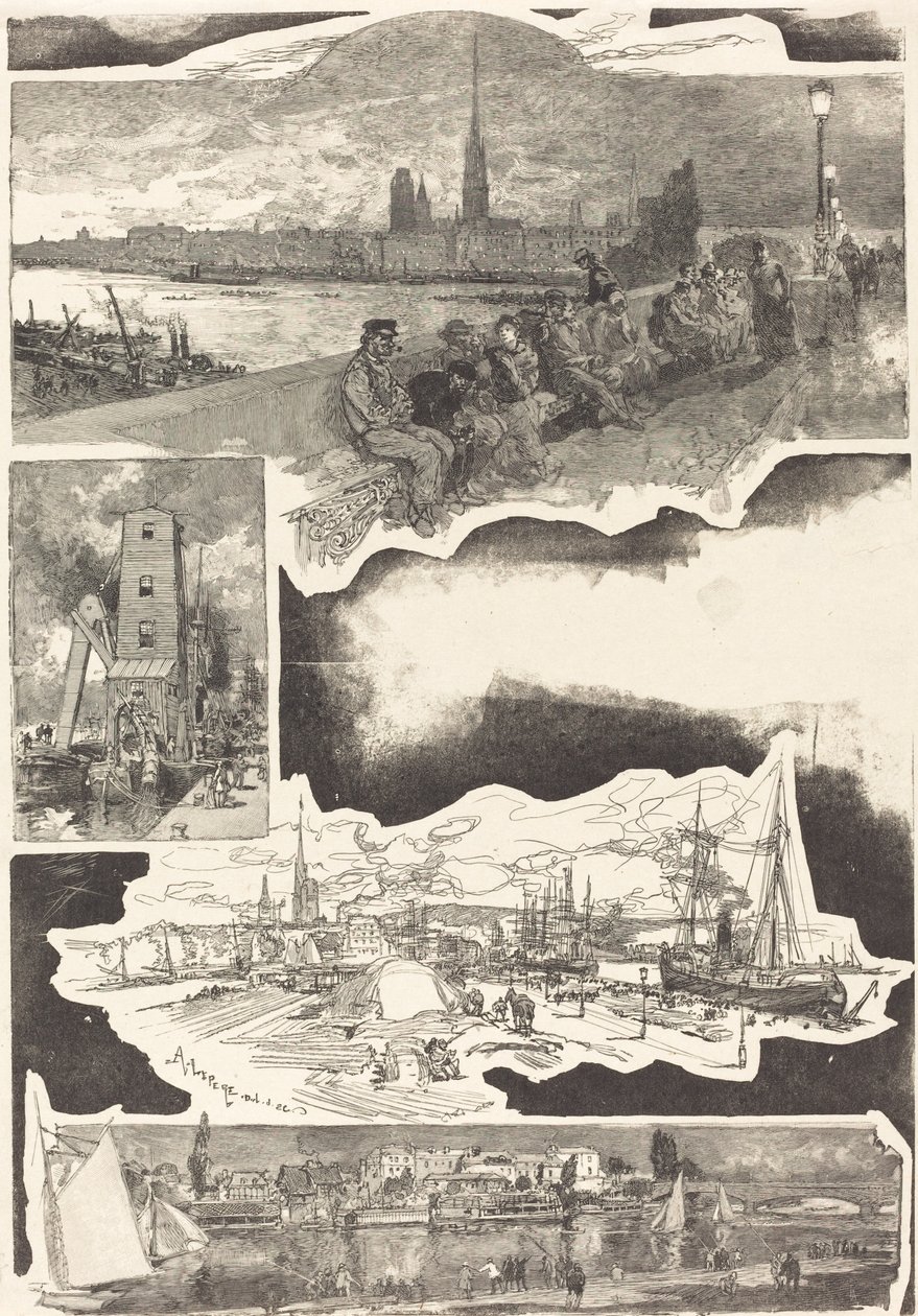 Rouen, 1888. od Auguste Lepere