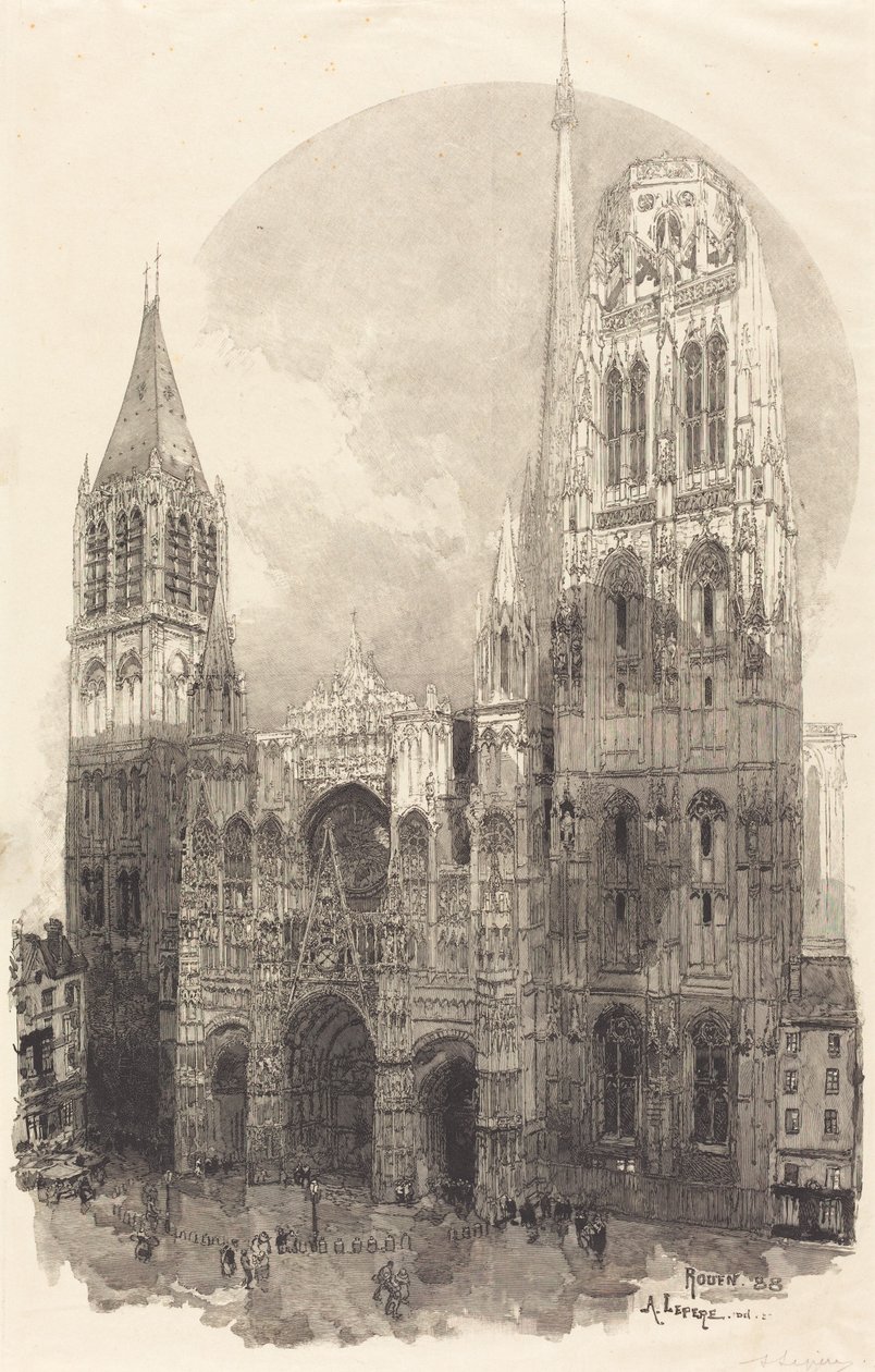 Katedrála v Rouen (La Cathedral de Rouen) od Auguste Lepere