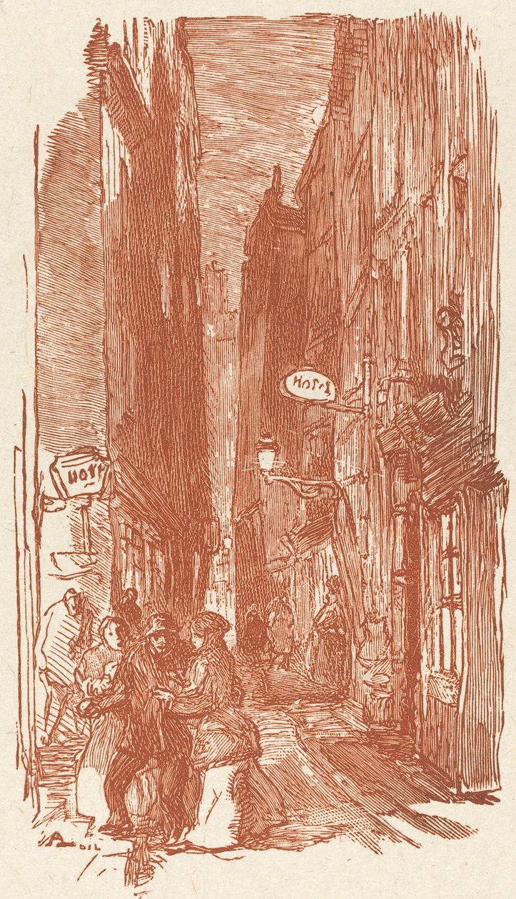 Rue Saint-Severin od Auguste Lepere