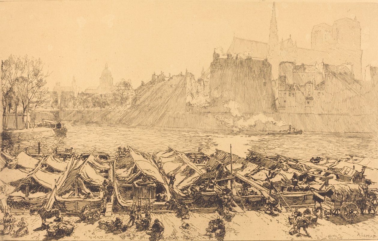Velký jablečný trh Velký jablečný trh, 1891. od Auguste Lepere
