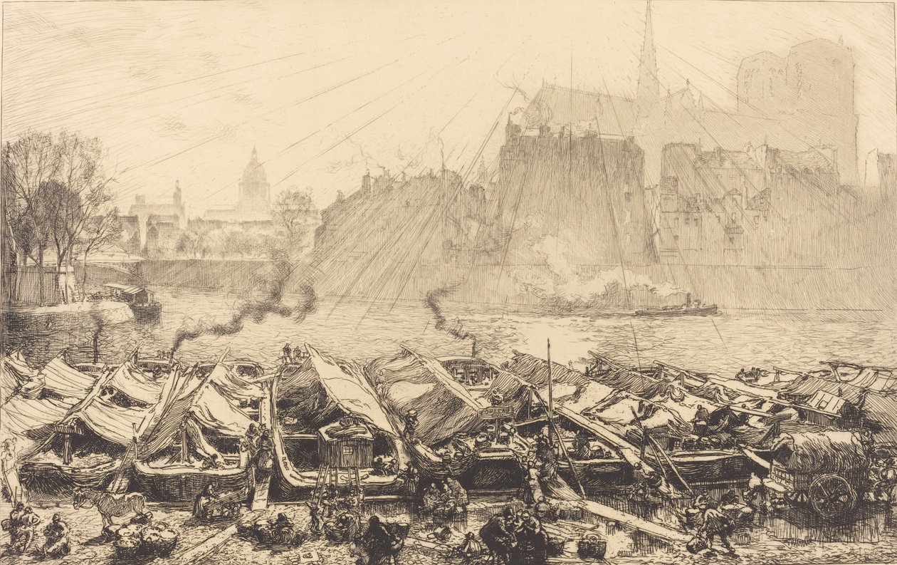 Velký jablečný trh Velký jablečný trh, 1917. od Auguste Lepere