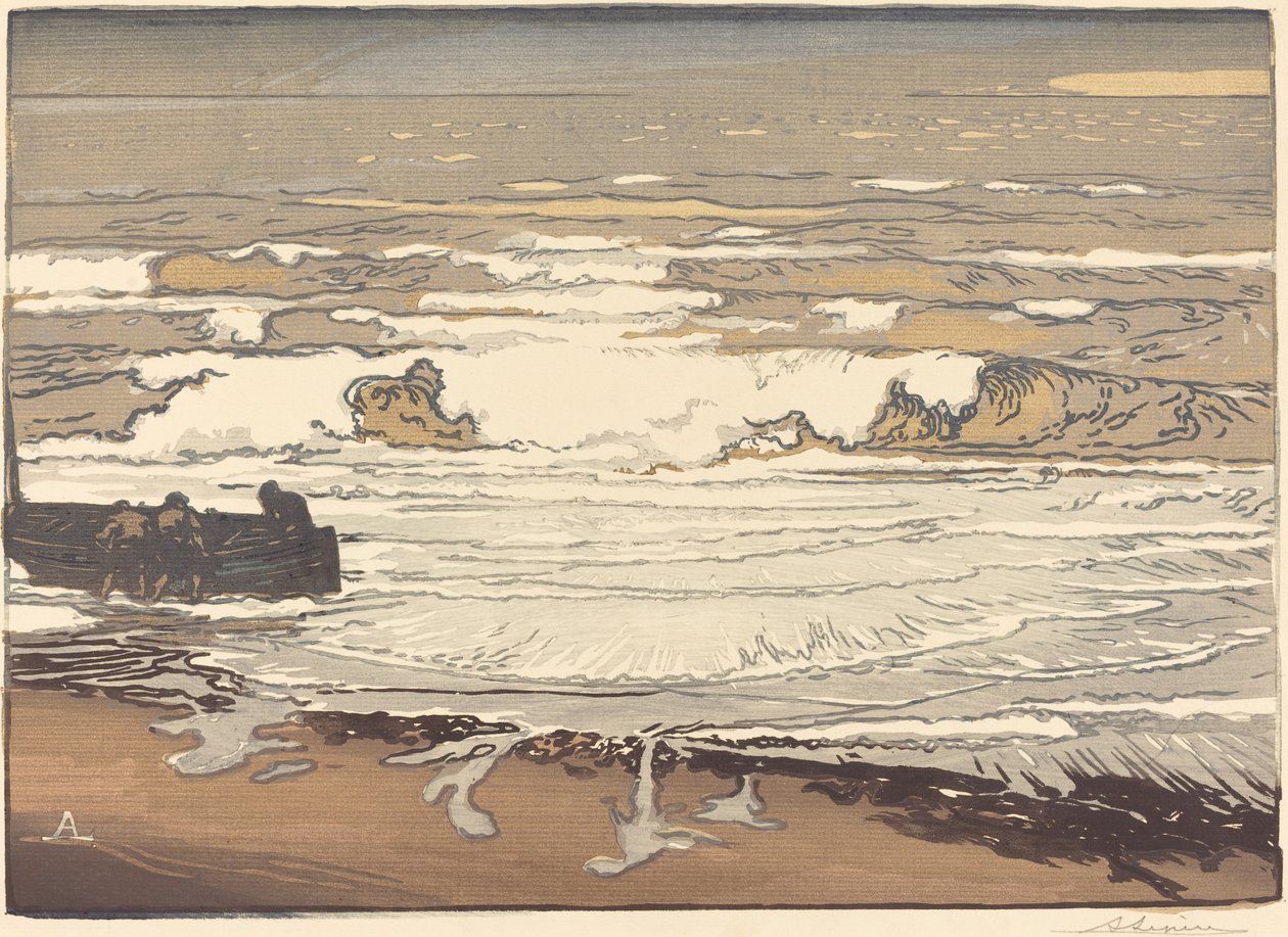 Rozvinuté vlny, záplava v září 1901 (Les Vagues deferlent) od Auguste Lepere