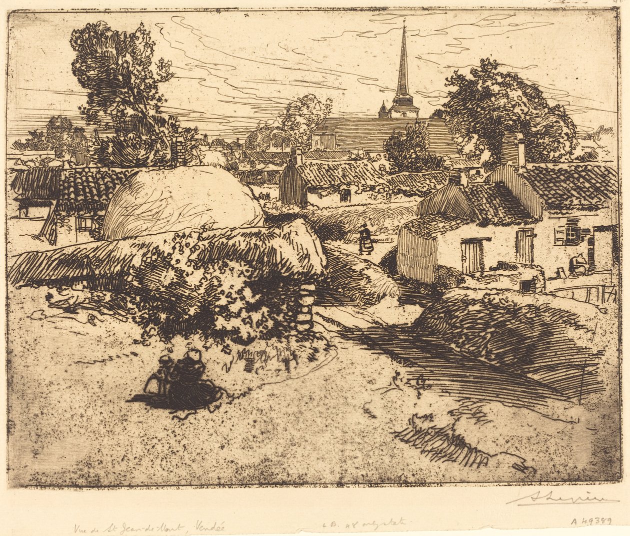 Pohled na St.-Jean-de-Mont, Vendee od Auguste Lepere