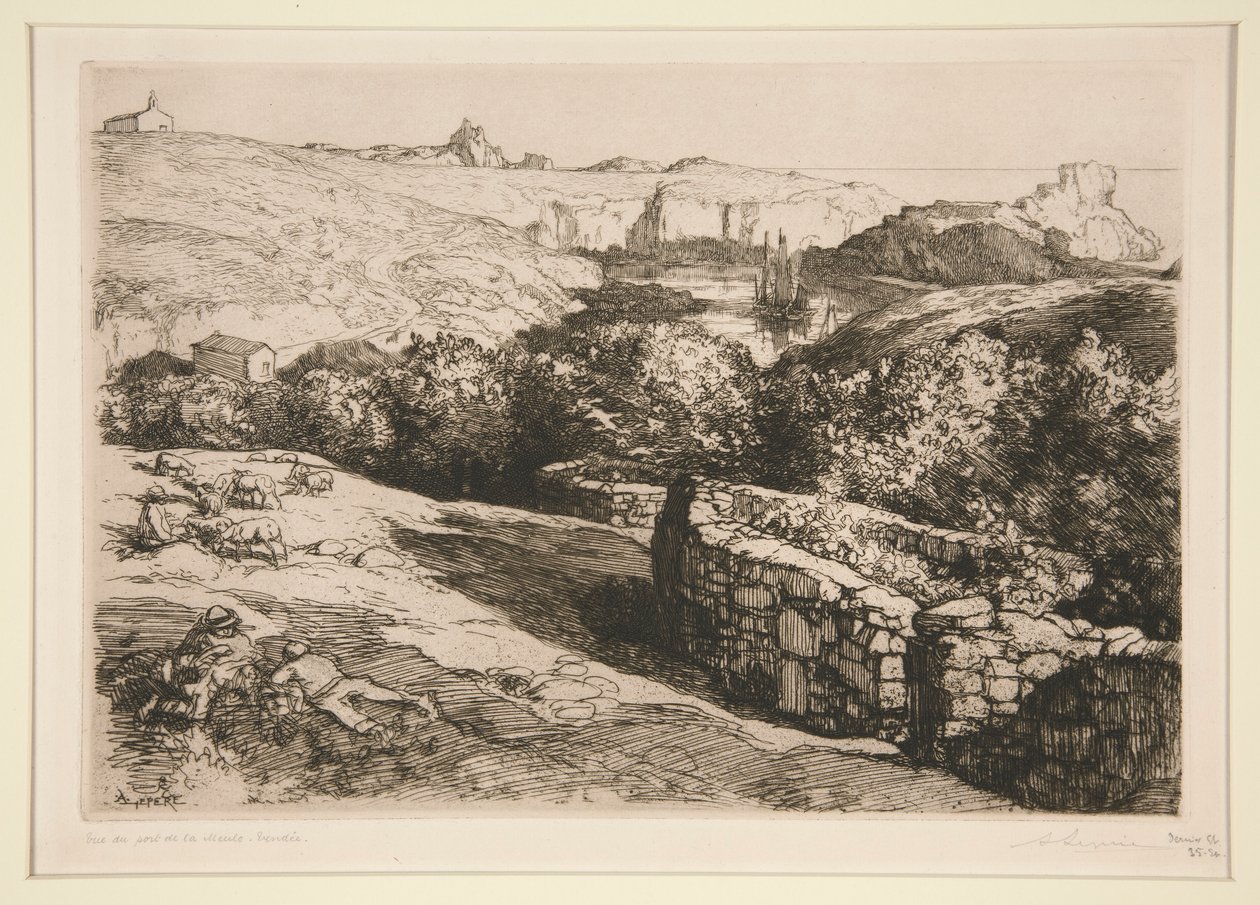 Pohled na Port de la Meule (ostrov od Auguste Lepere