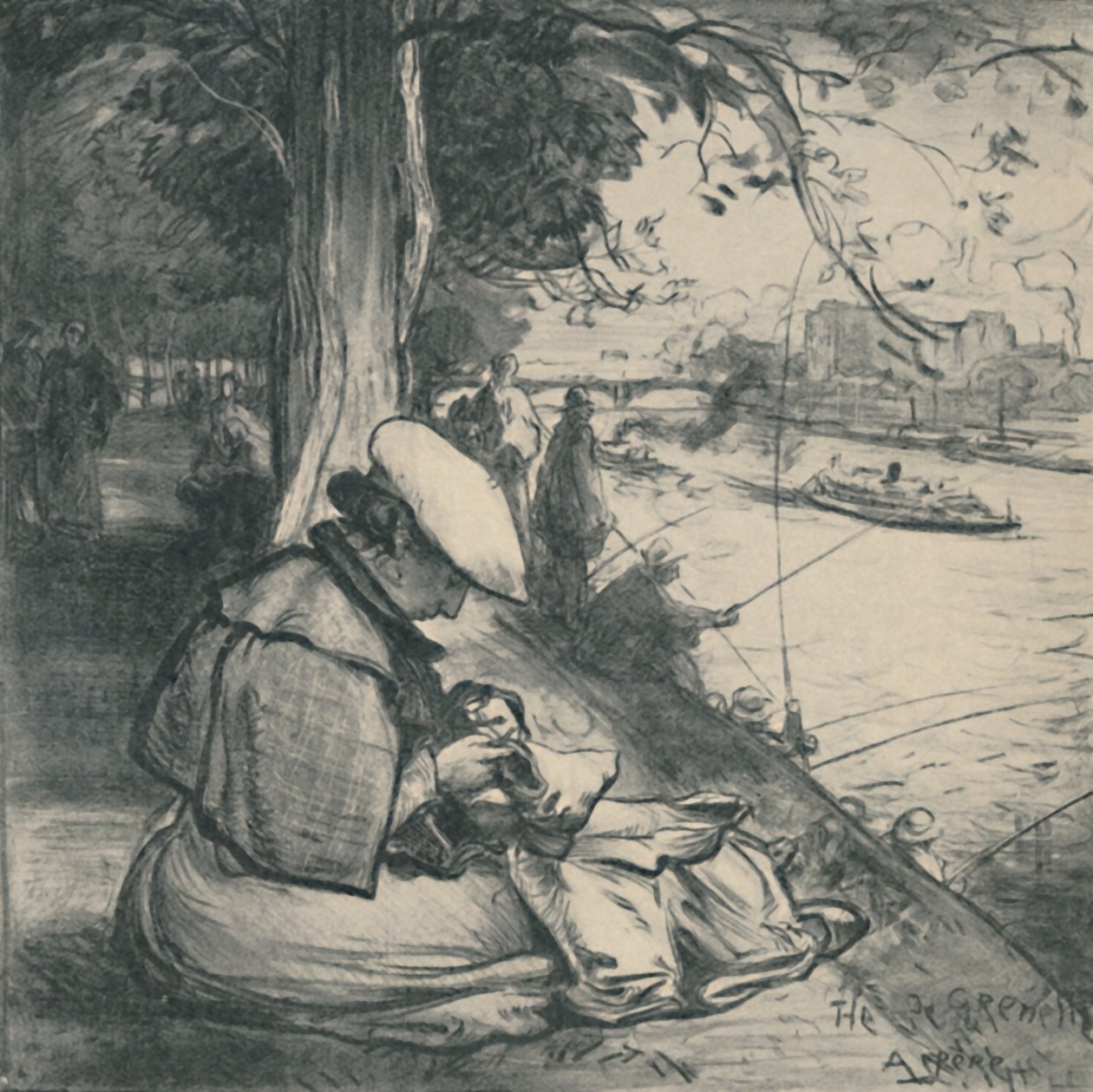 Labutí ostrov, c1898, 1919 od Auguste Louis Lepère