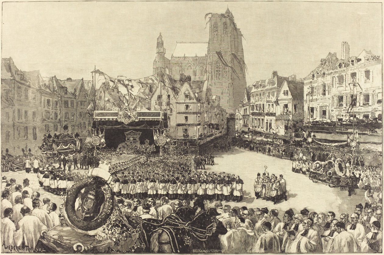 Pohřeb admirála Courbeta od Auguste Lepère and Louis Tinayre