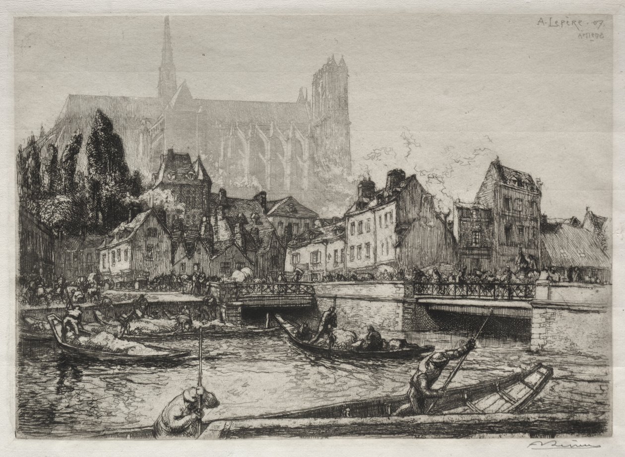 Příjezd Vegetables-Amiens od Auguste Louis Lepère