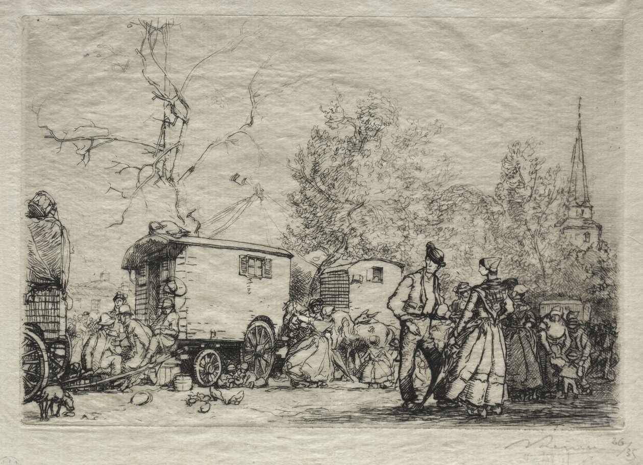 Na veletrhu St. Jean de Mont od Auguste Louis Lepère