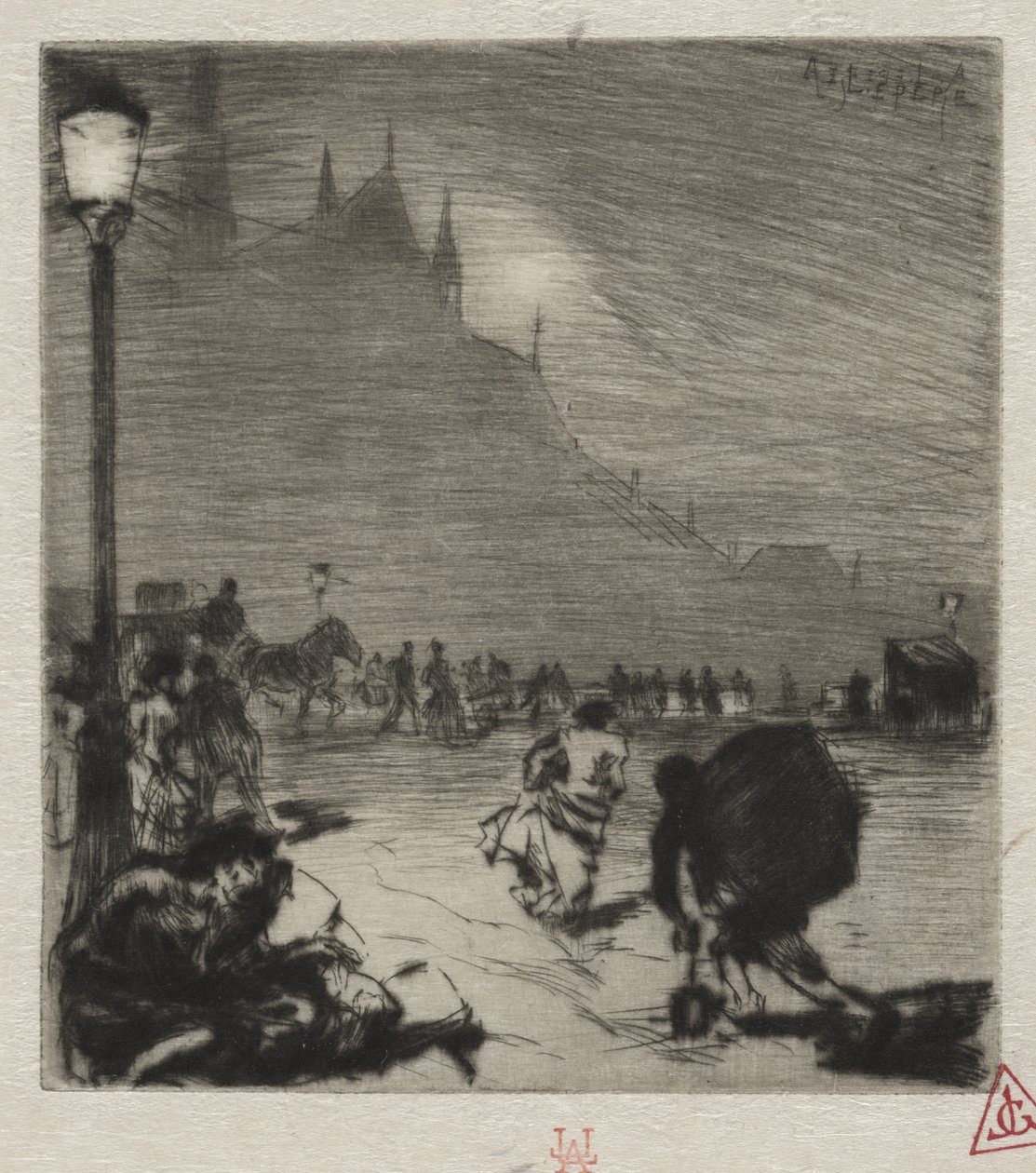 Na rohu Pont-aux-Doubles od Auguste Louis Lepère