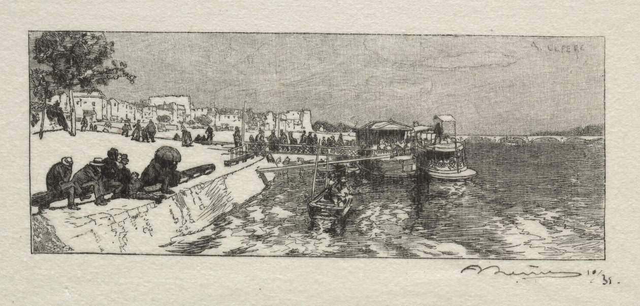 Molo v Bercy od Auguste Louis Lepère