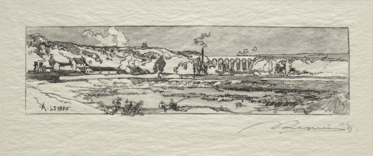 Rybník Issy les Moulineaux od Auguste Louis Lepère