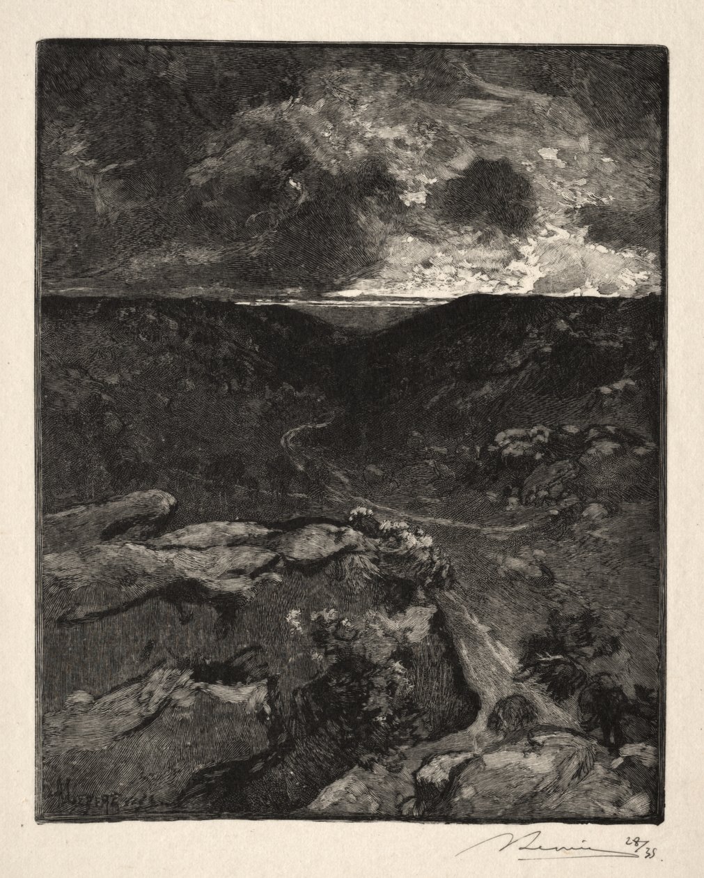 Údolí Francard od Auguste Louis Lepère
