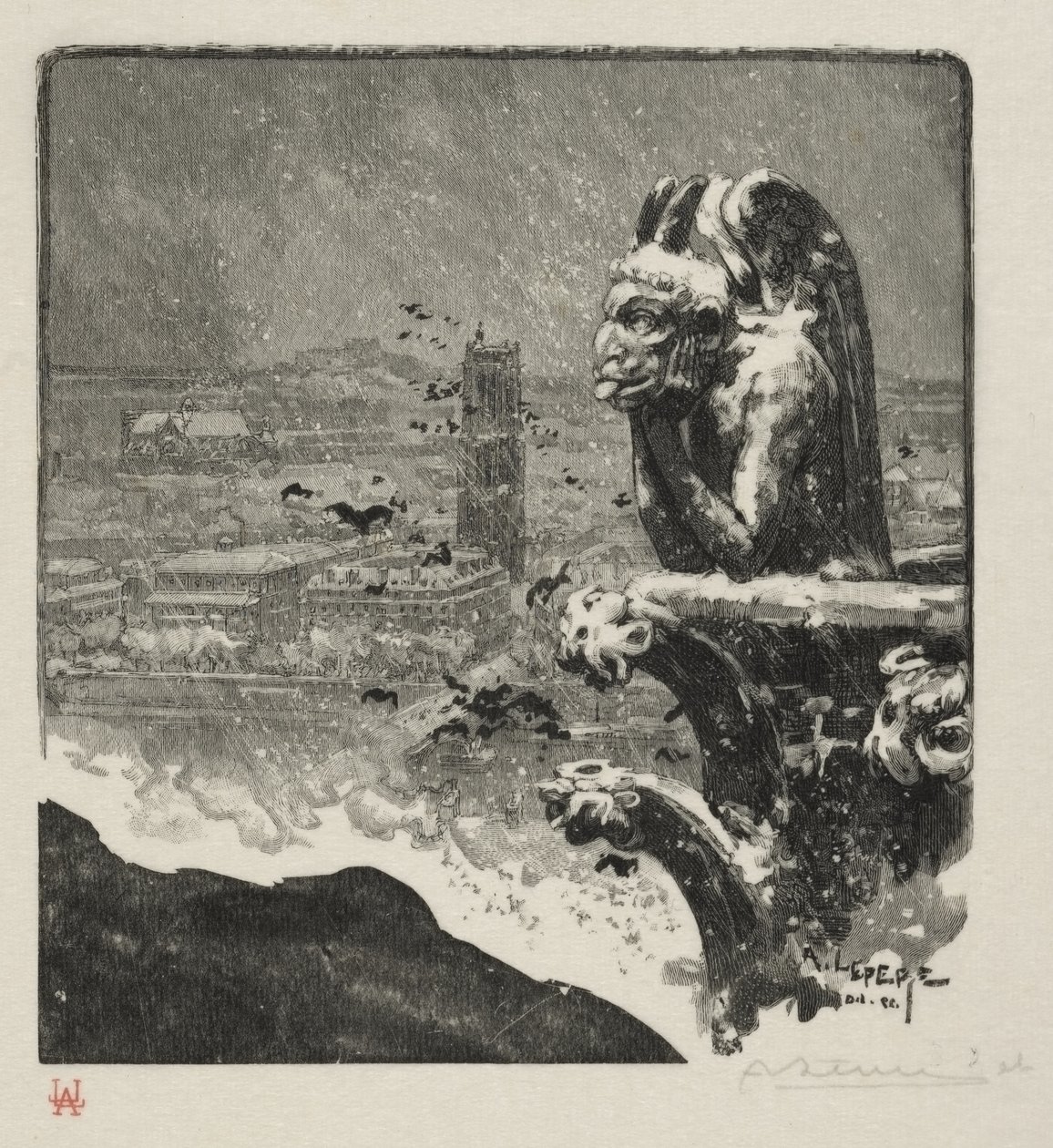 Stryge z Notre Dame od Auguste Louis Lepère