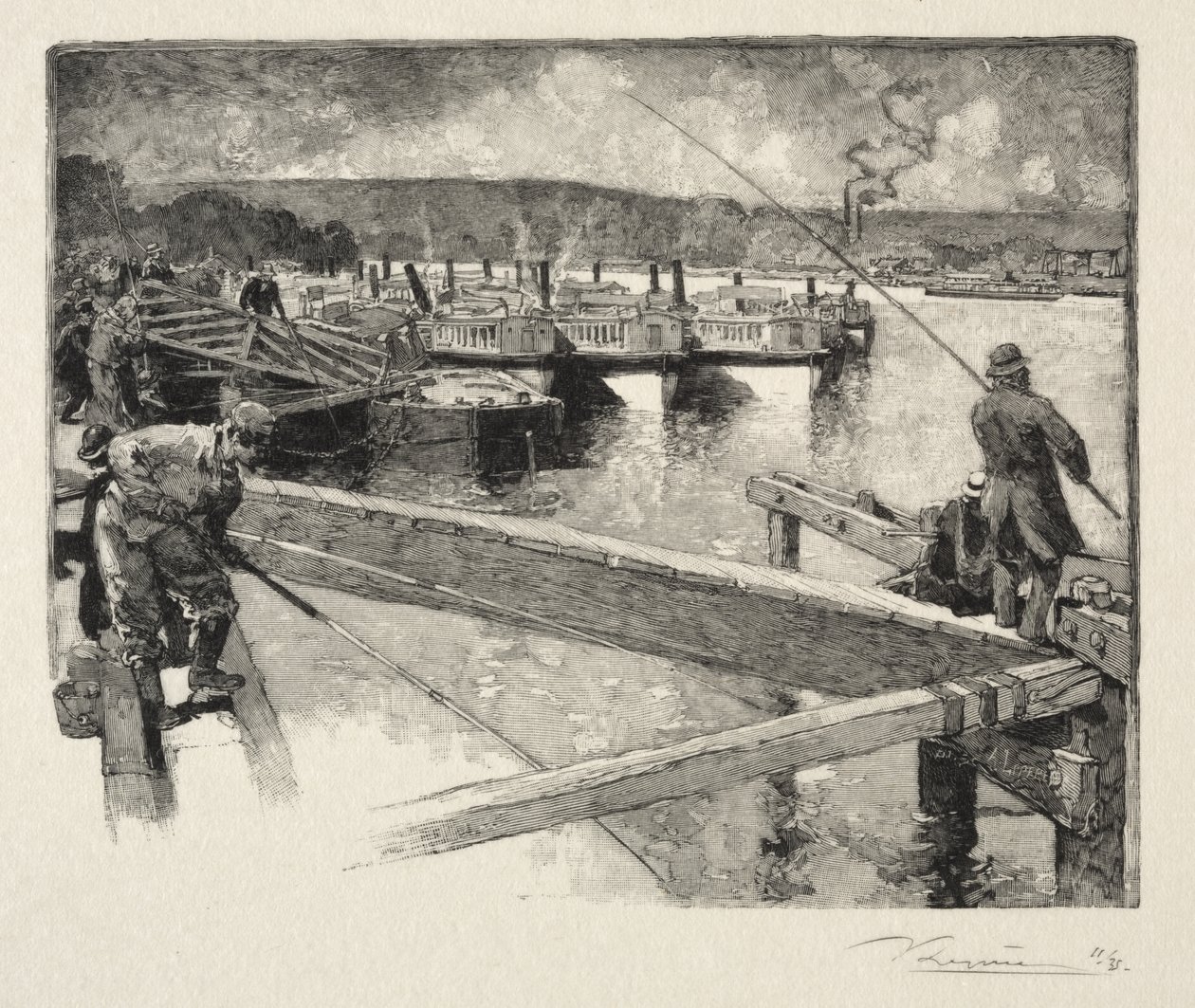 Omnibusová garáž od Auguste Louis Lepère