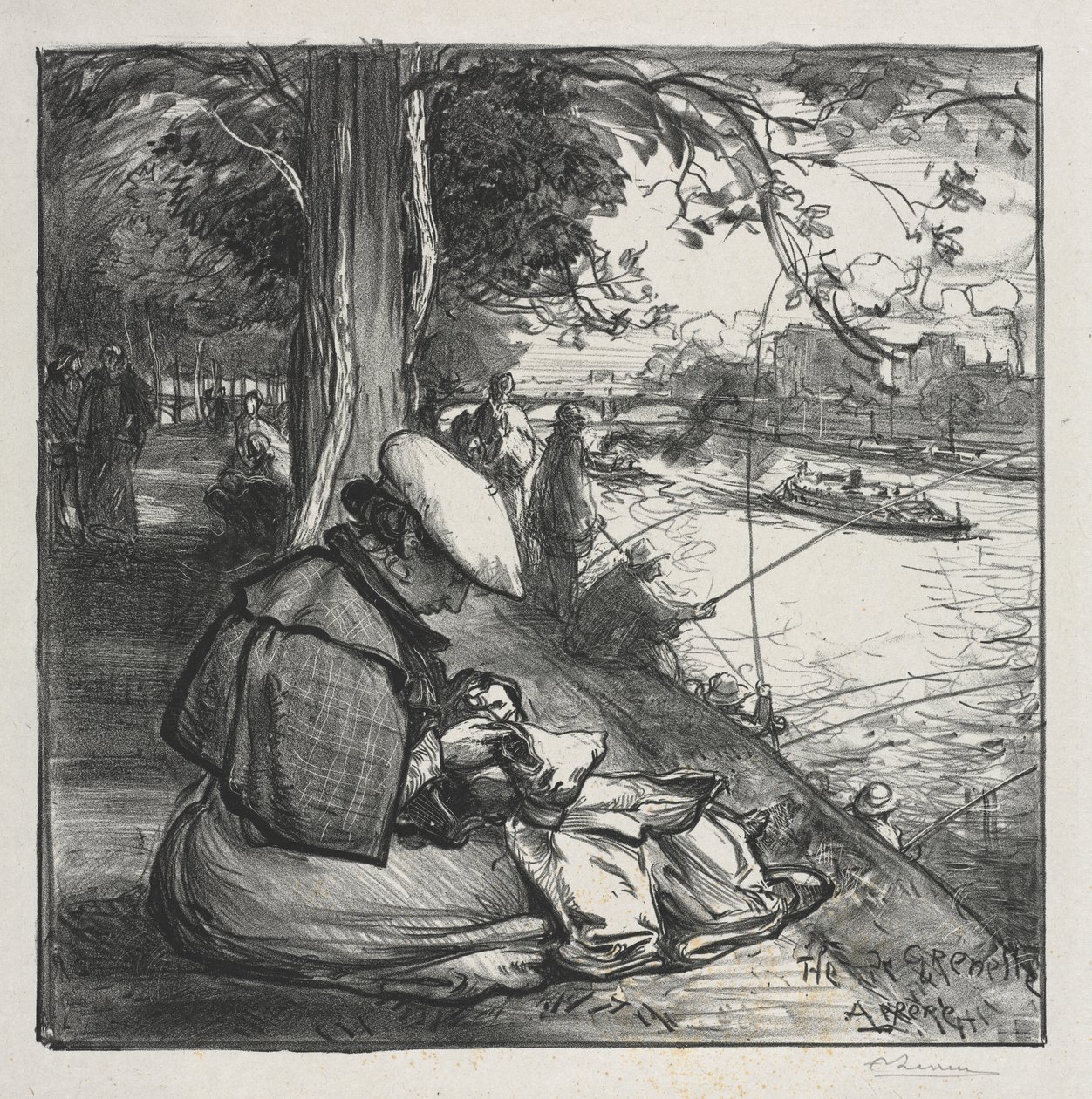 Ostrov Grenelle od Auguste Louis Lepère