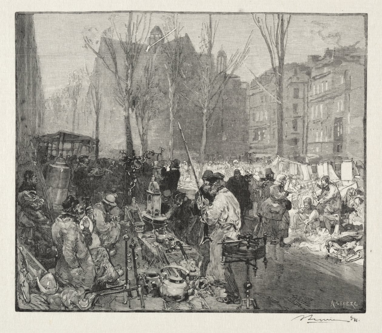 Trh se šrotem od Auguste Louis Lepère