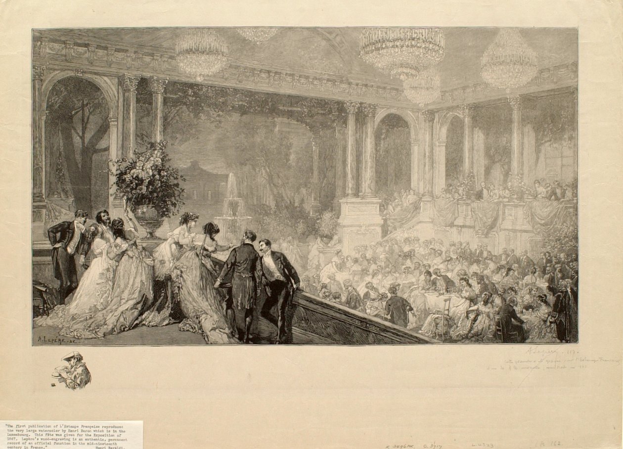Slavnost v Tuileriích u příležitosti výstavy roku 1867 od Auguste Louis Lepère