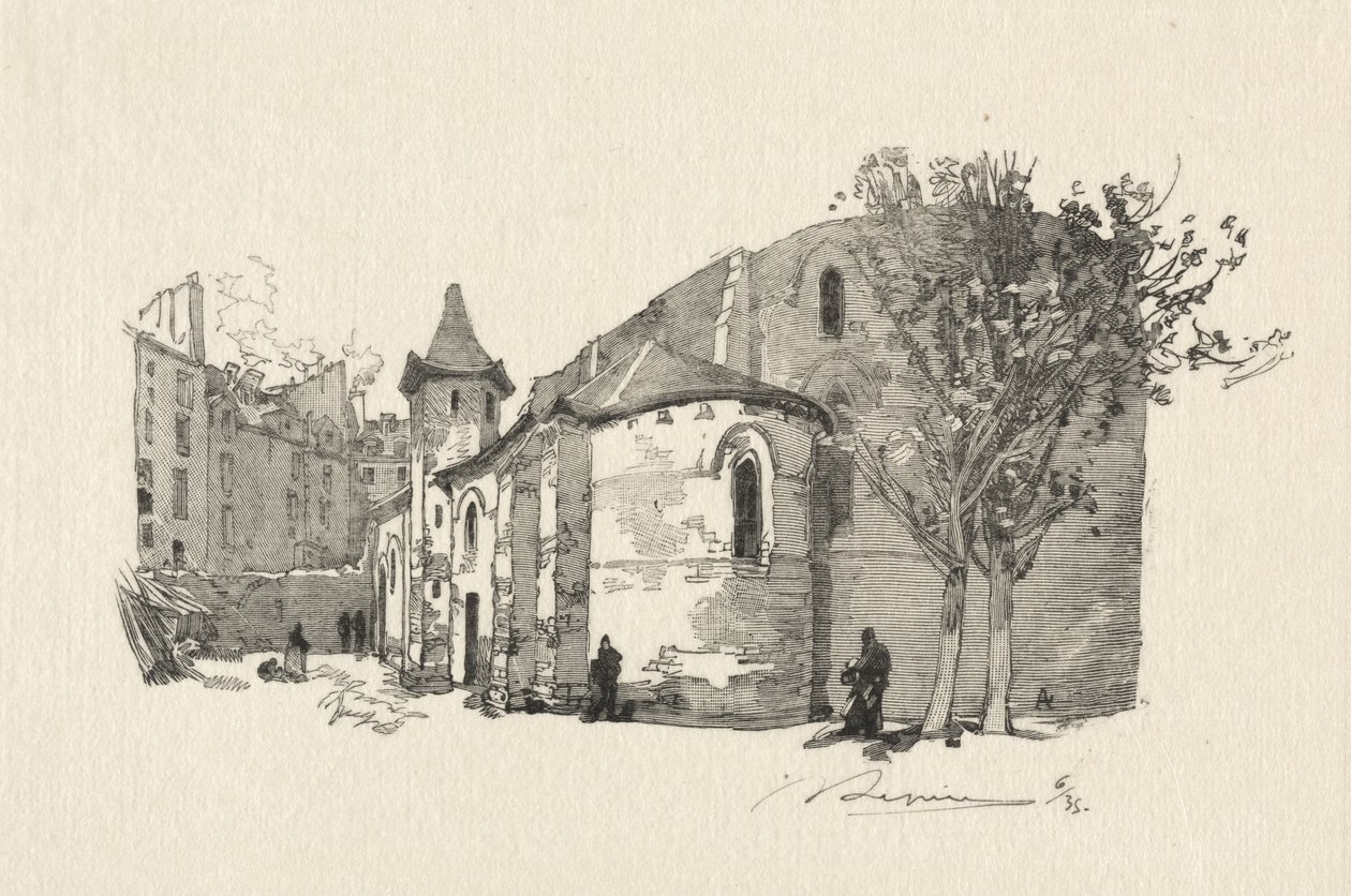 St. Julien le Vauvre, Vnější pohled od Auguste Louis Lepère
