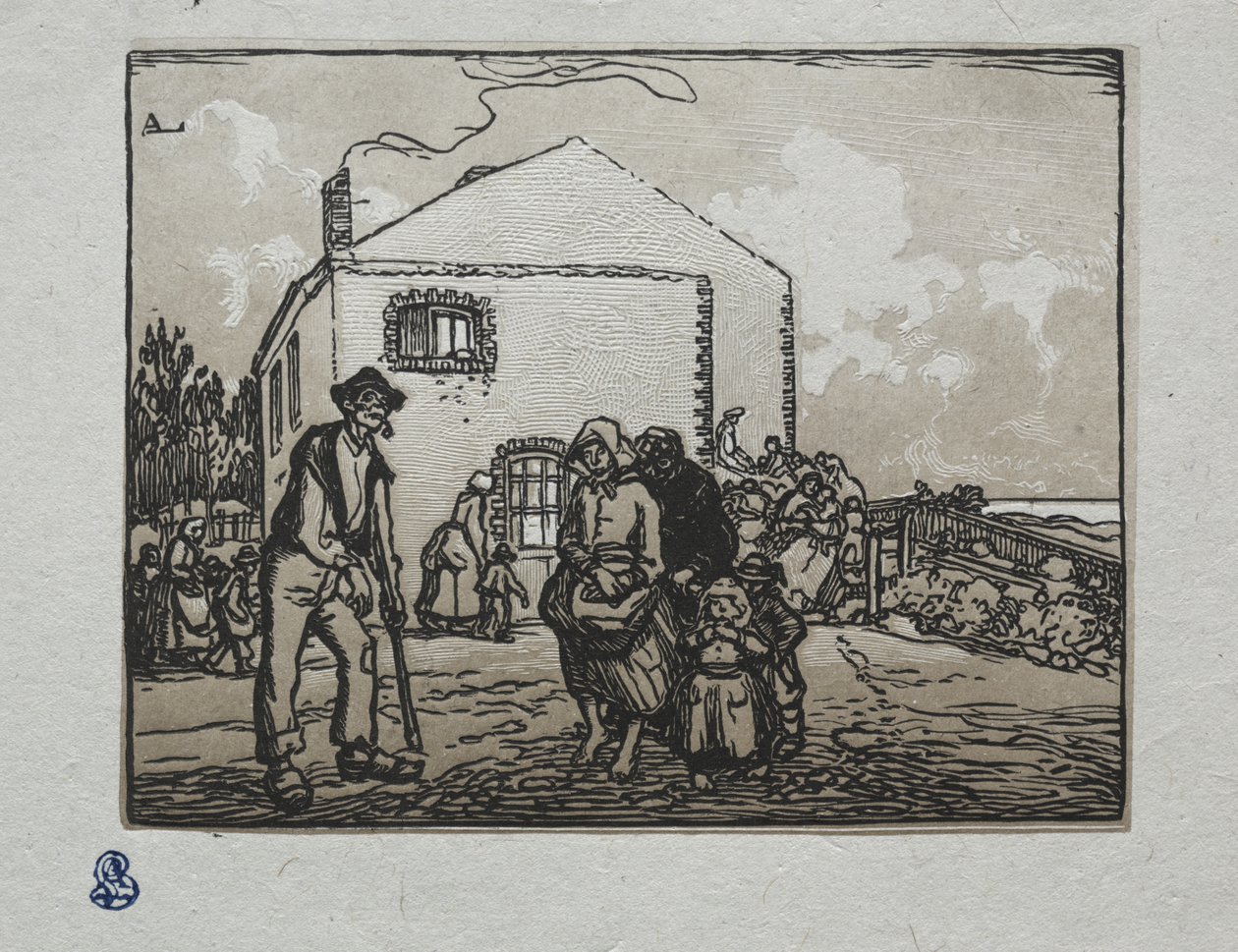 Žebráci v posledním domě od Auguste Louis Lepère