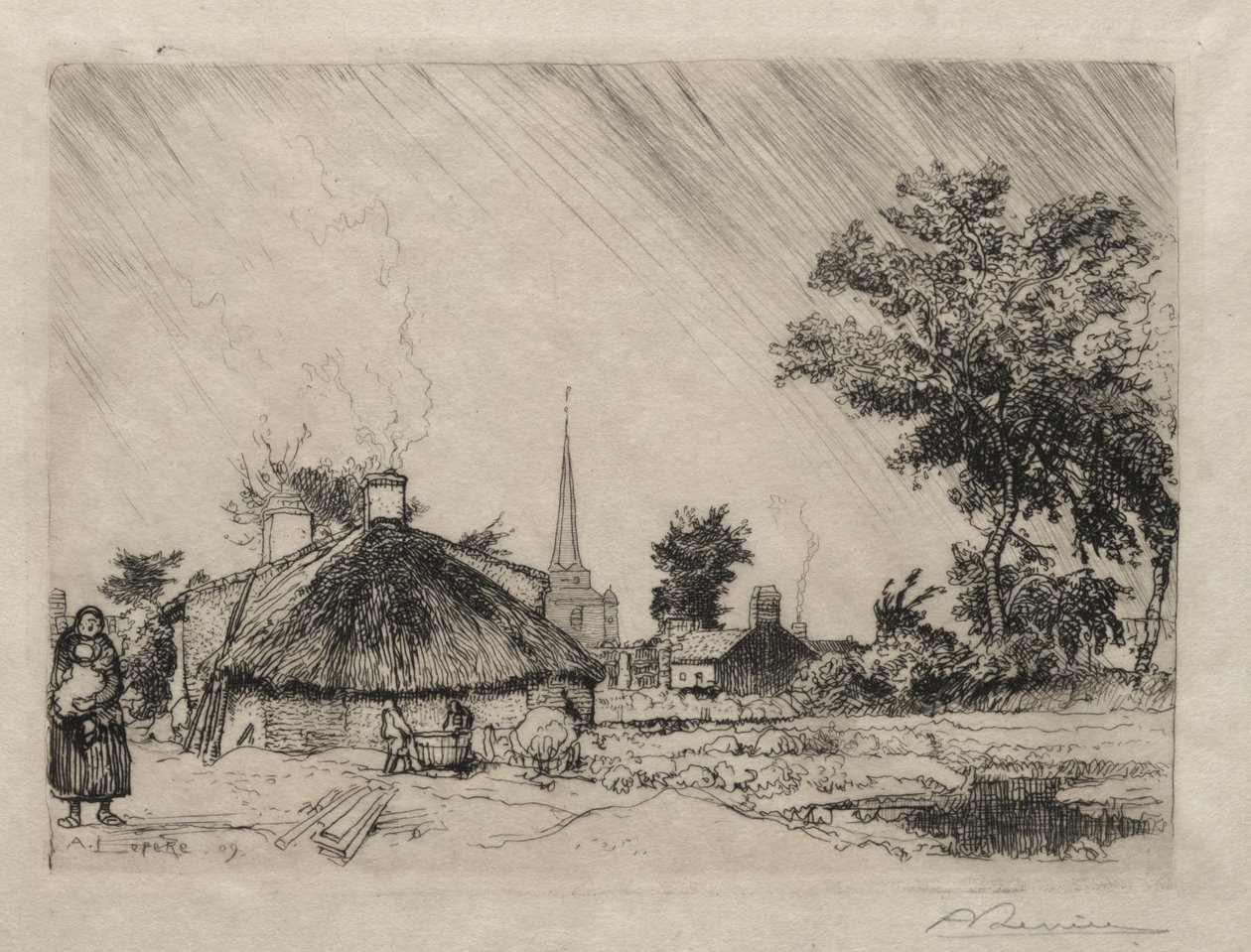 Sprcha: St. Jean-de-Monte od Auguste Louis Lepère