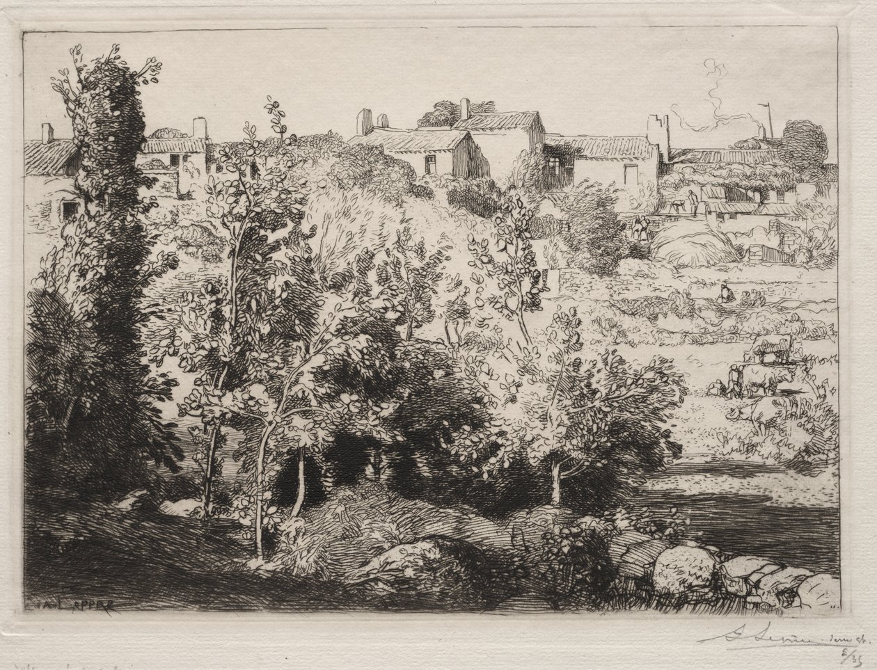 Vesnice Meule od Auguste Louis Lepère