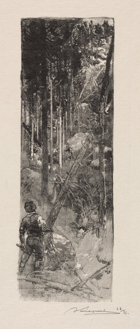Kácení borovic, 1887. od Auguste Louis Lepère