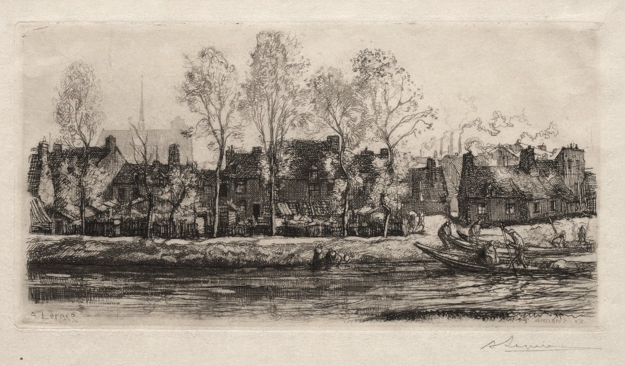 Amiens, Banks of the Somme, 1907. od Auguste Louis Lepère