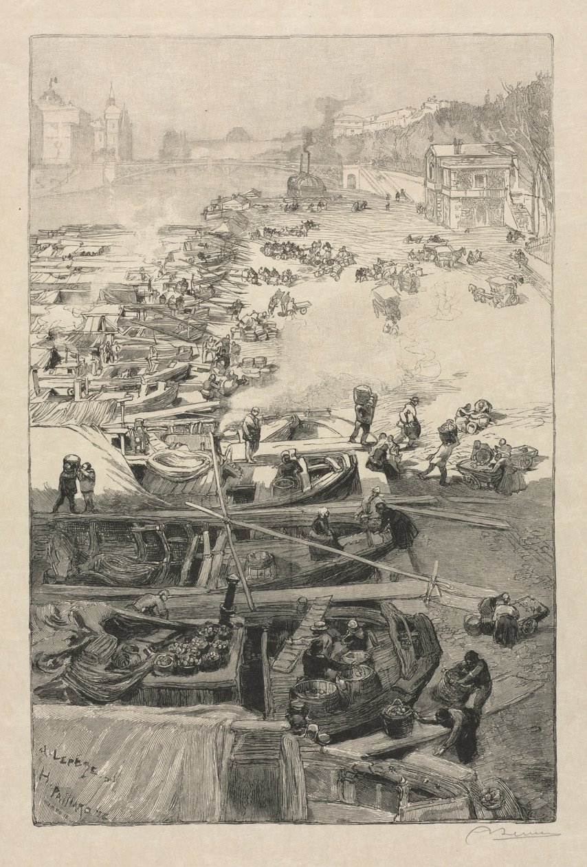 Příjezd brambor do Hotel de Ville, 1883. od Auguste Louis Lepère