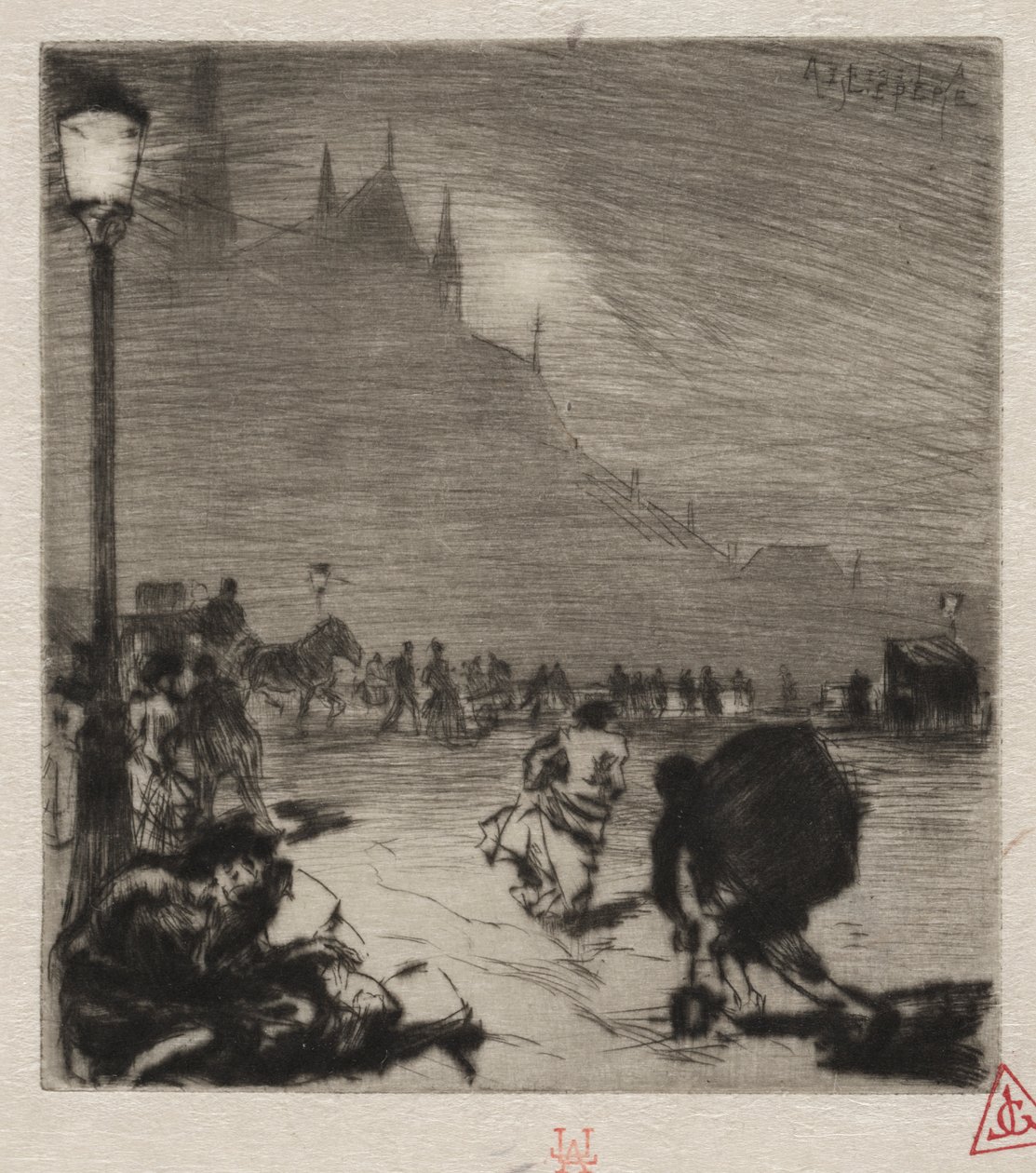 Na rohu Pont-aux-Doubles od Auguste Louis Lepère