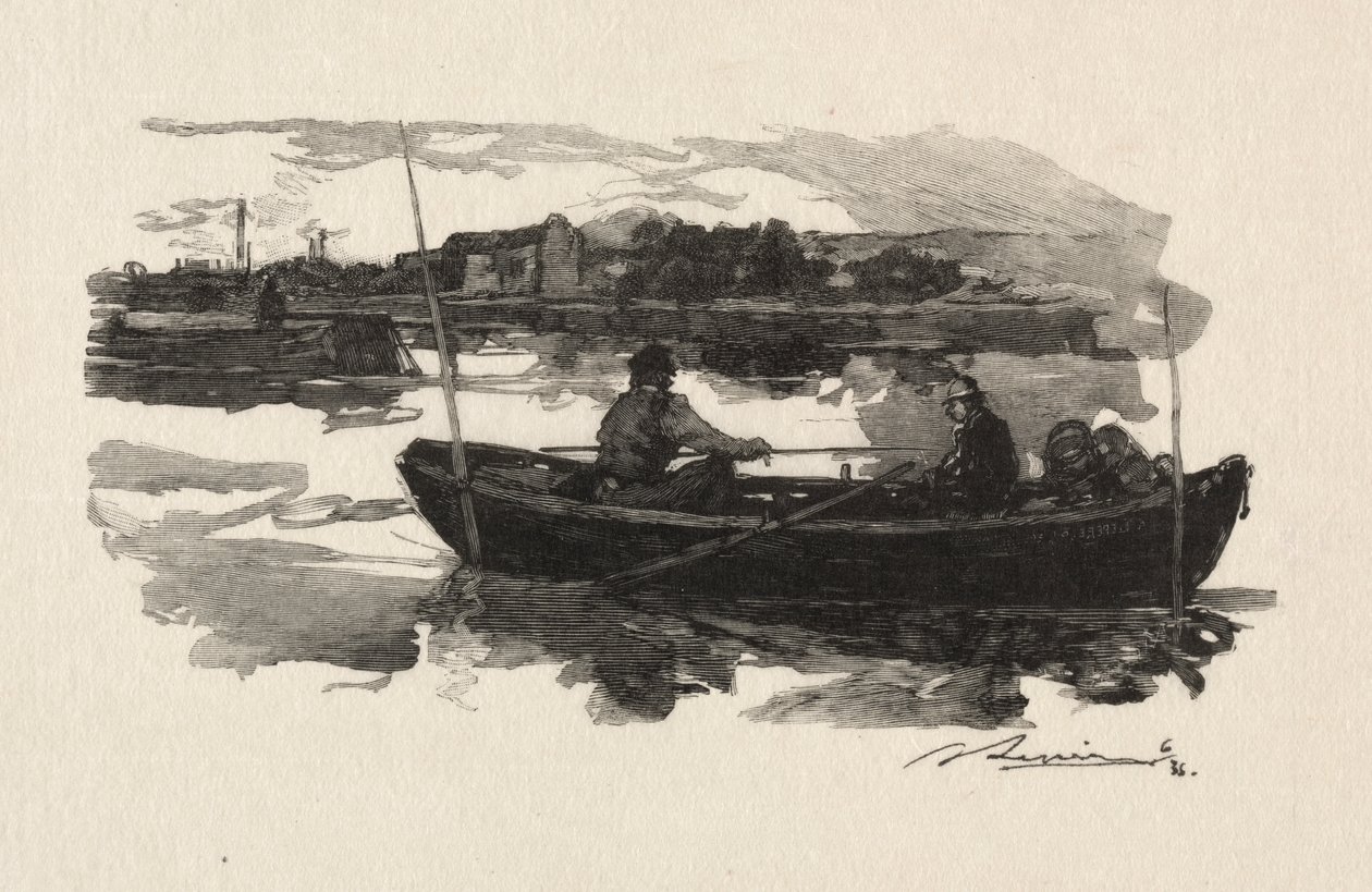 Na okraji Seiny od Auguste Louis Lepère