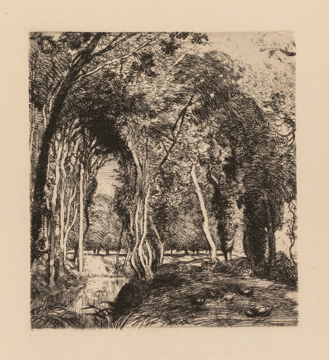Auguste Lepère: Podrost, u Rigonette Vendèe. od Auguste Louis Lepère