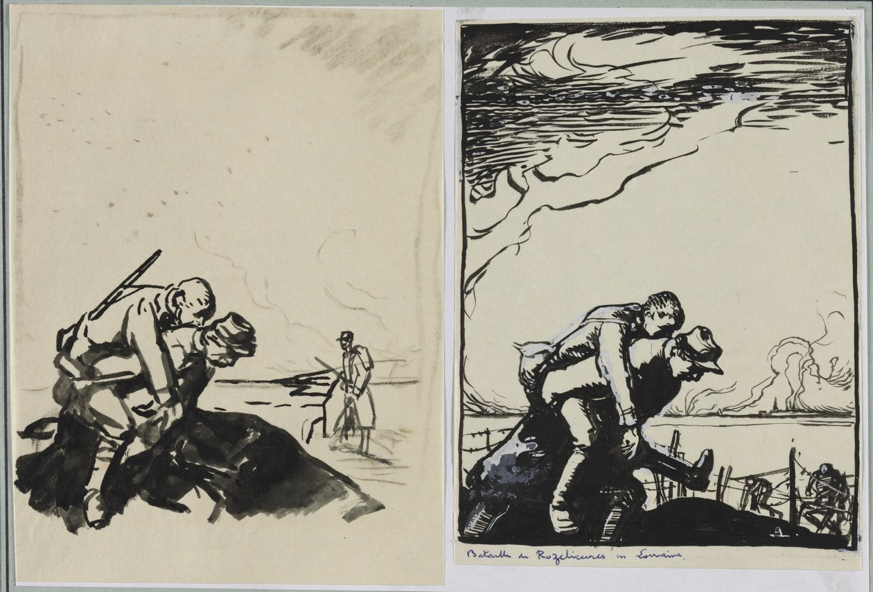 Bataille de Rozelieures en Lorraine, 1914. od Auguste Louis Lepère