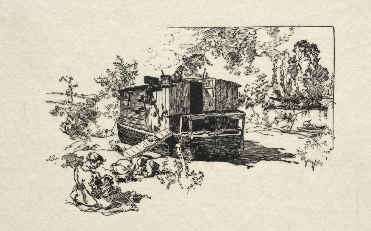 Obytná loď od Auguste Louis Lepère