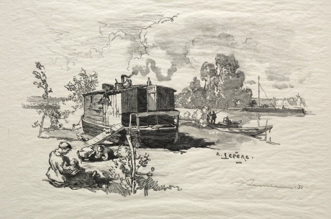 Obytná loď od Auguste Louis Lepère