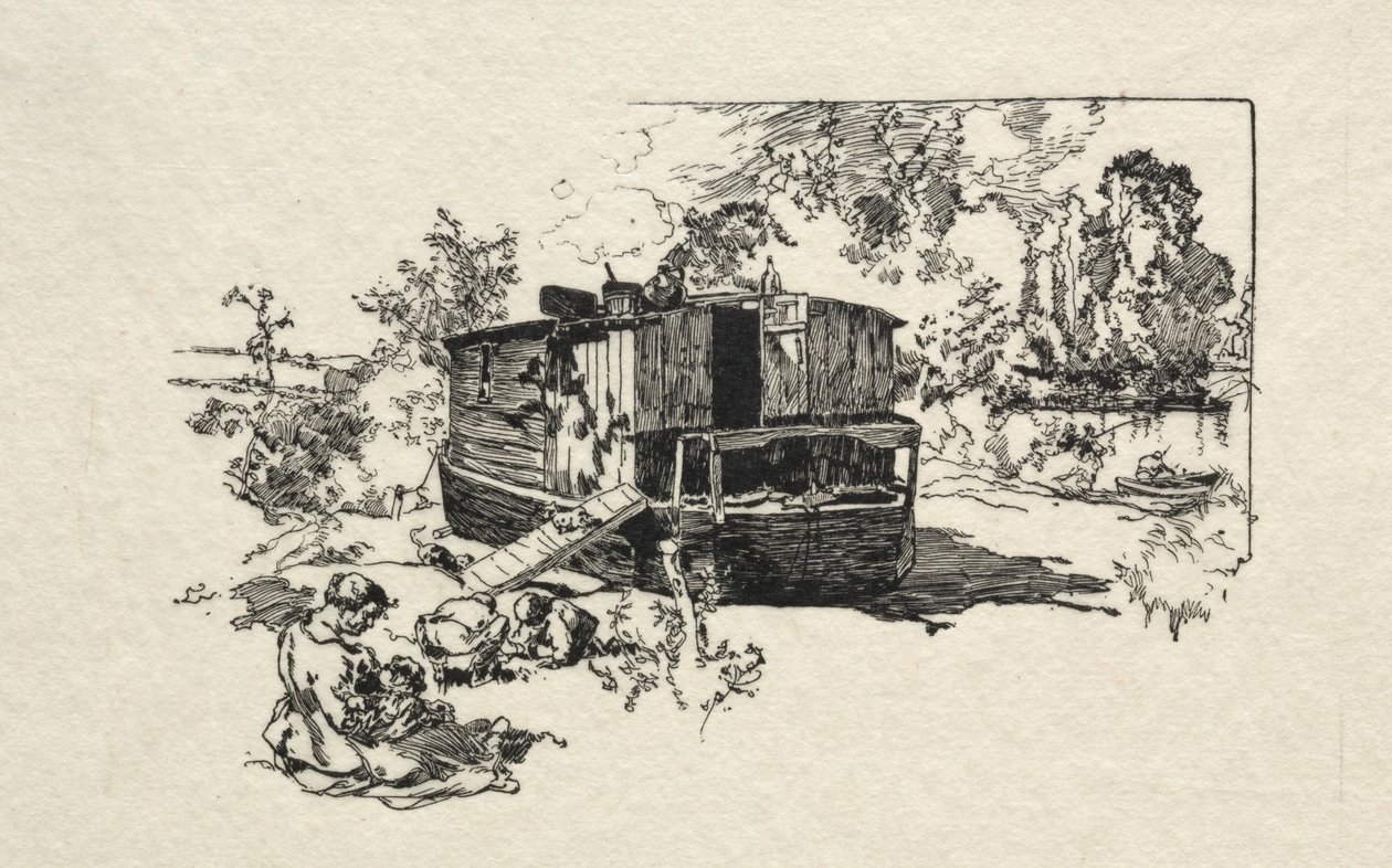 Bateau logement. od Auguste Louis Lepère