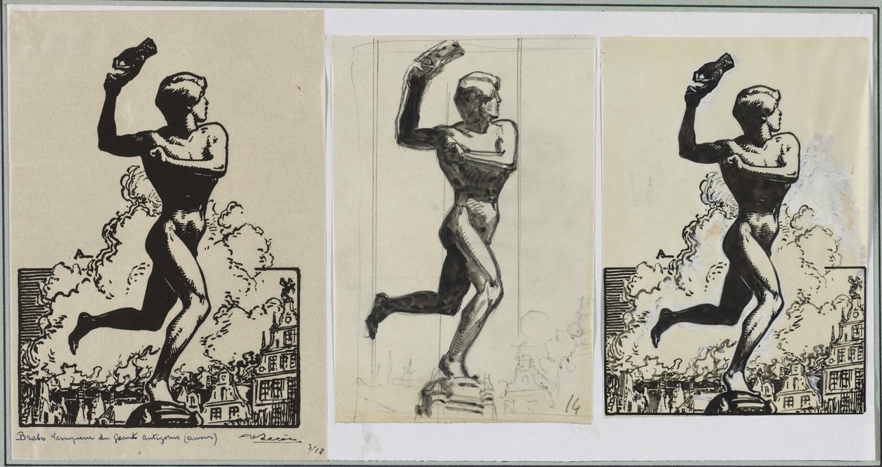 Brado, vítěz Antigoras Giants, 1914. od Auguste Louis Lepère